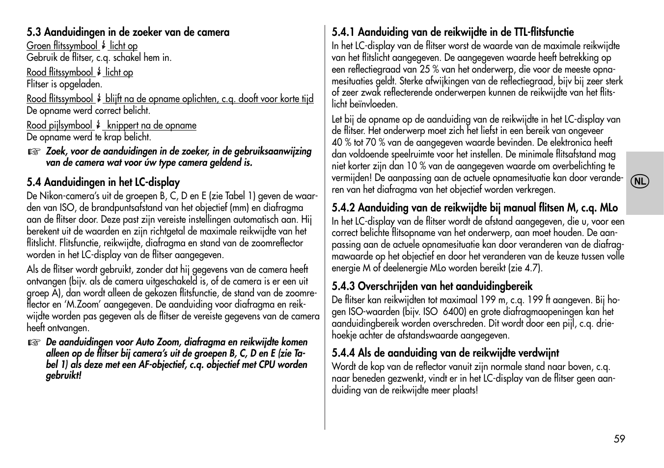 Metz MECABLITZ 44 AF-4 /4i Nikon User Manual | Page 59 / 142