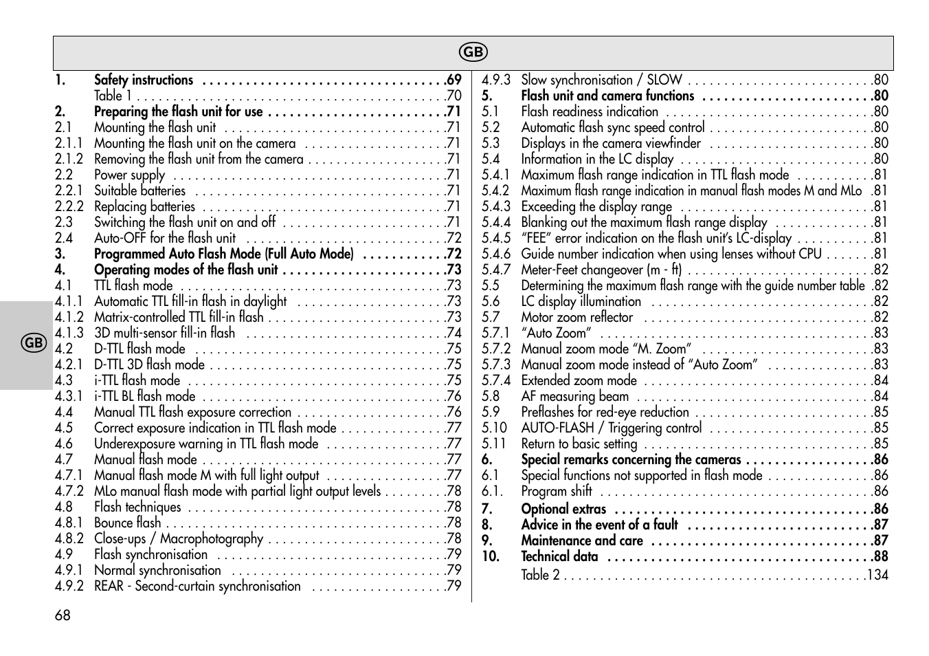 Metz MECABLITZ 44 AF-4 /4i Nikon User Manual | Page 68 / 142