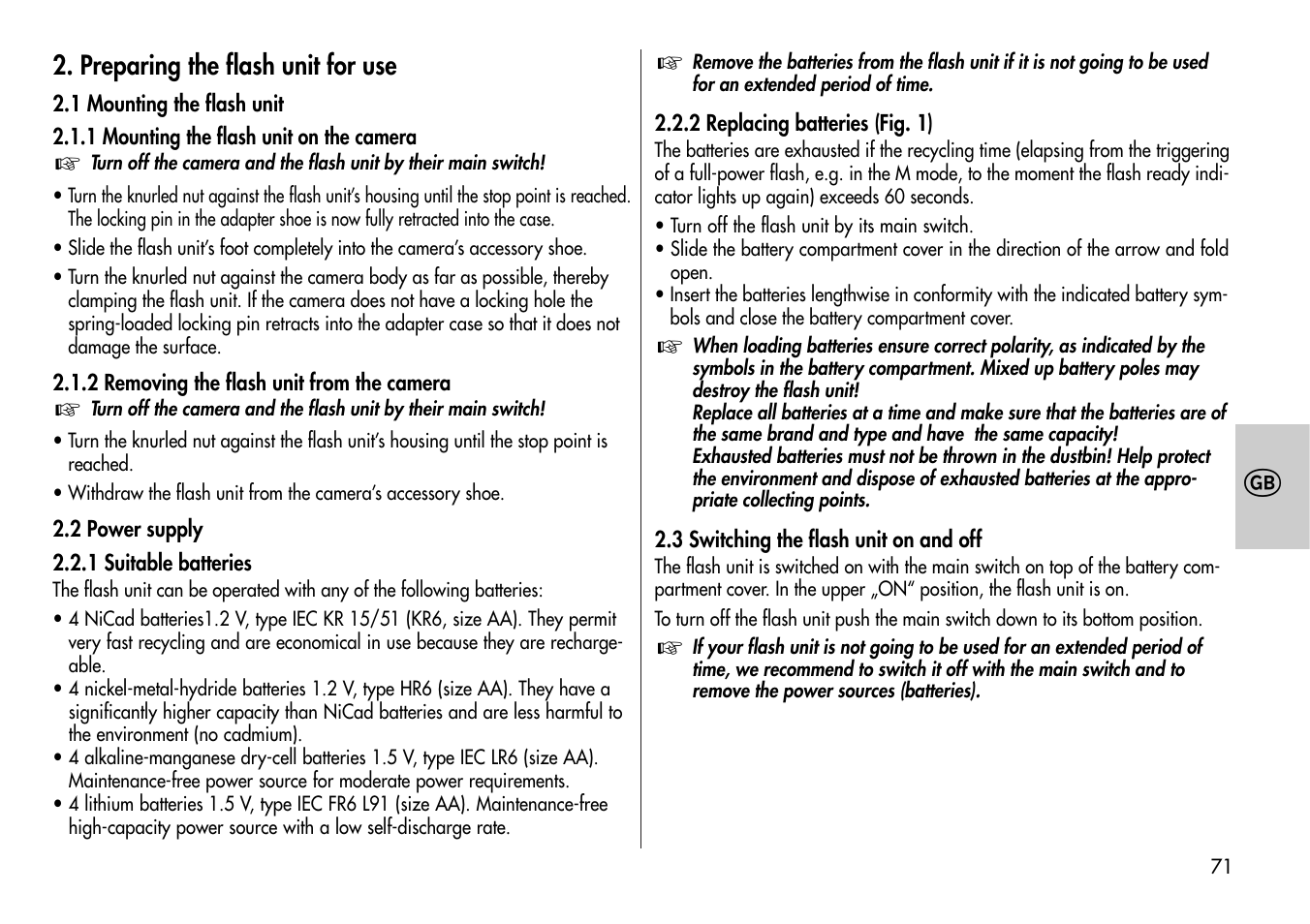 Metz MECABLITZ 44 AF-4 /4i Nikon User Manual | Page 71 / 142