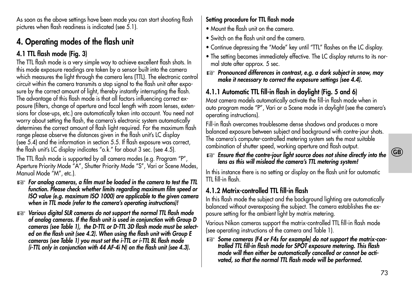Metz MECABLITZ 44 AF-4 /4i Nikon User Manual | Page 73 / 142