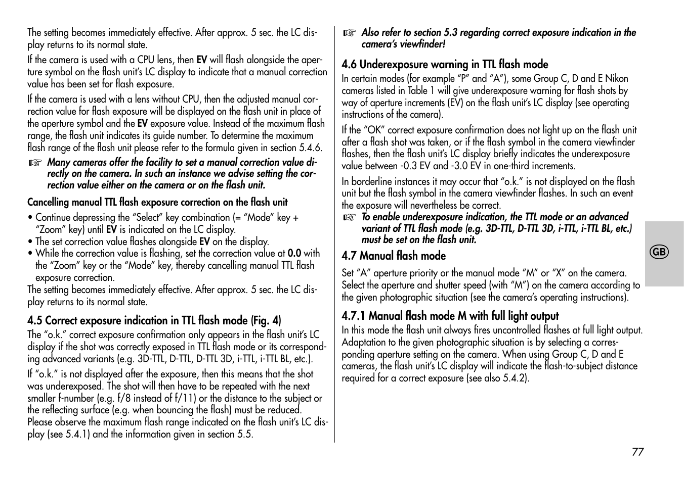 Metz MECABLITZ 44 AF-4 /4i Nikon User Manual | Page 77 / 142