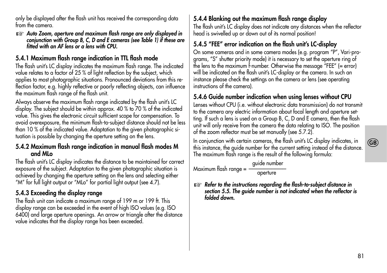 Metz MECABLITZ 44 AF-4 /4i Nikon User Manual | Page 81 / 142