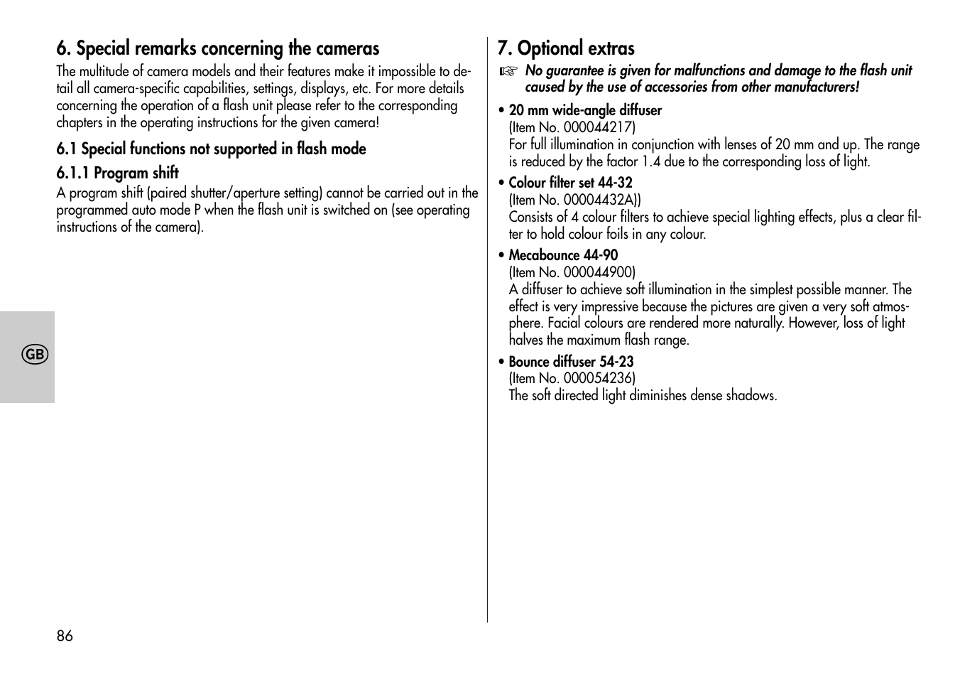 Metz MECABLITZ 44 AF-4 /4i Nikon User Manual | Page 86 / 142