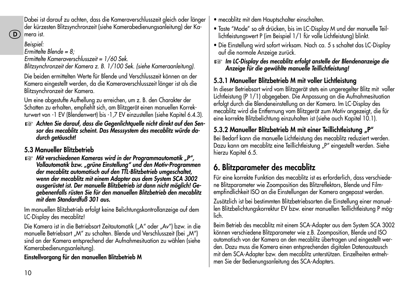 Metz Mecablitz 44 MZ-2 User Manual | Page 10 / 139