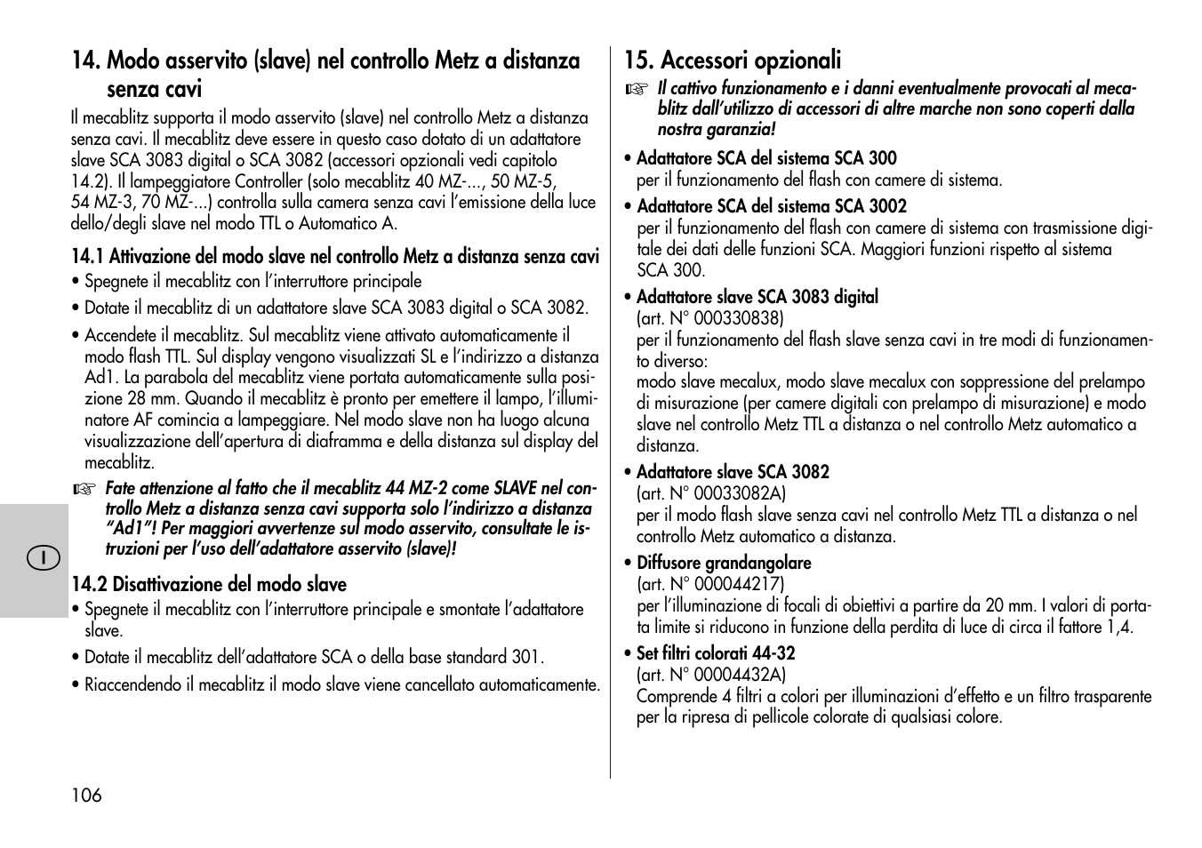 Metz Mecablitz 44 MZ-2 User Manual | Page 106 / 139