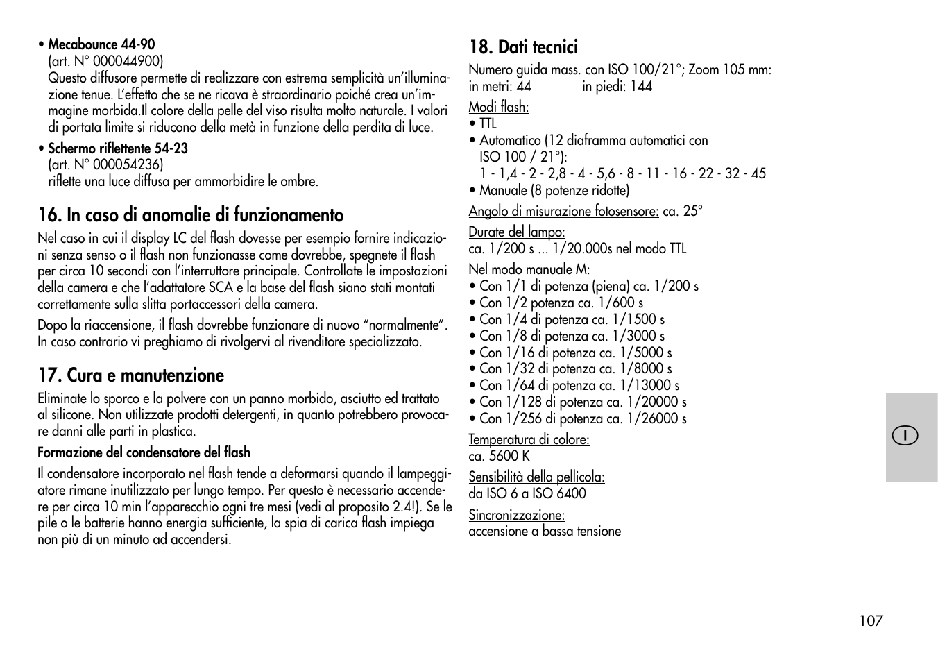 Metz Mecablitz 44 MZ-2 User Manual | Page 107 / 139