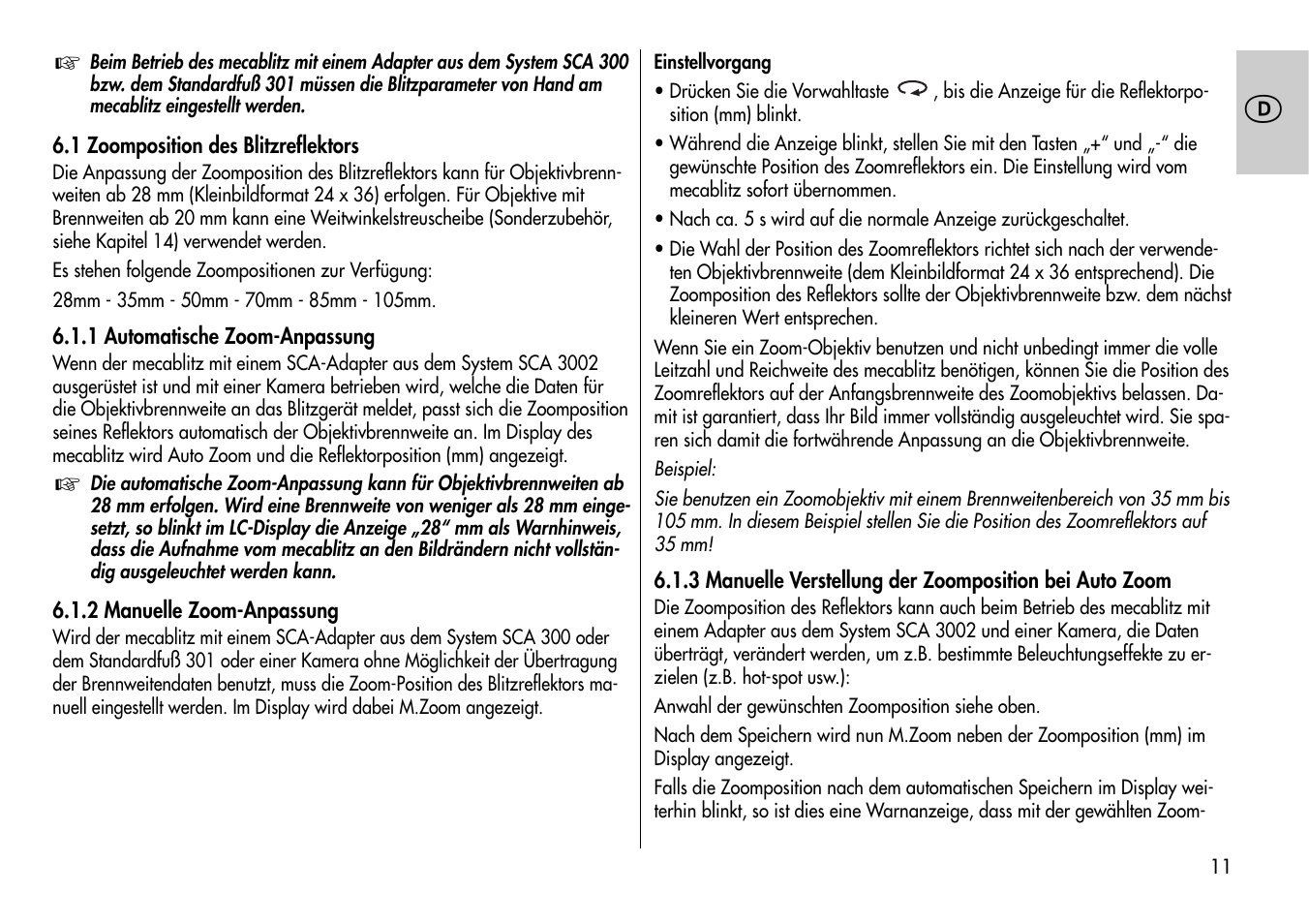 Metz Mecablitz 44 MZ-2 User Manual | Page 11 / 139