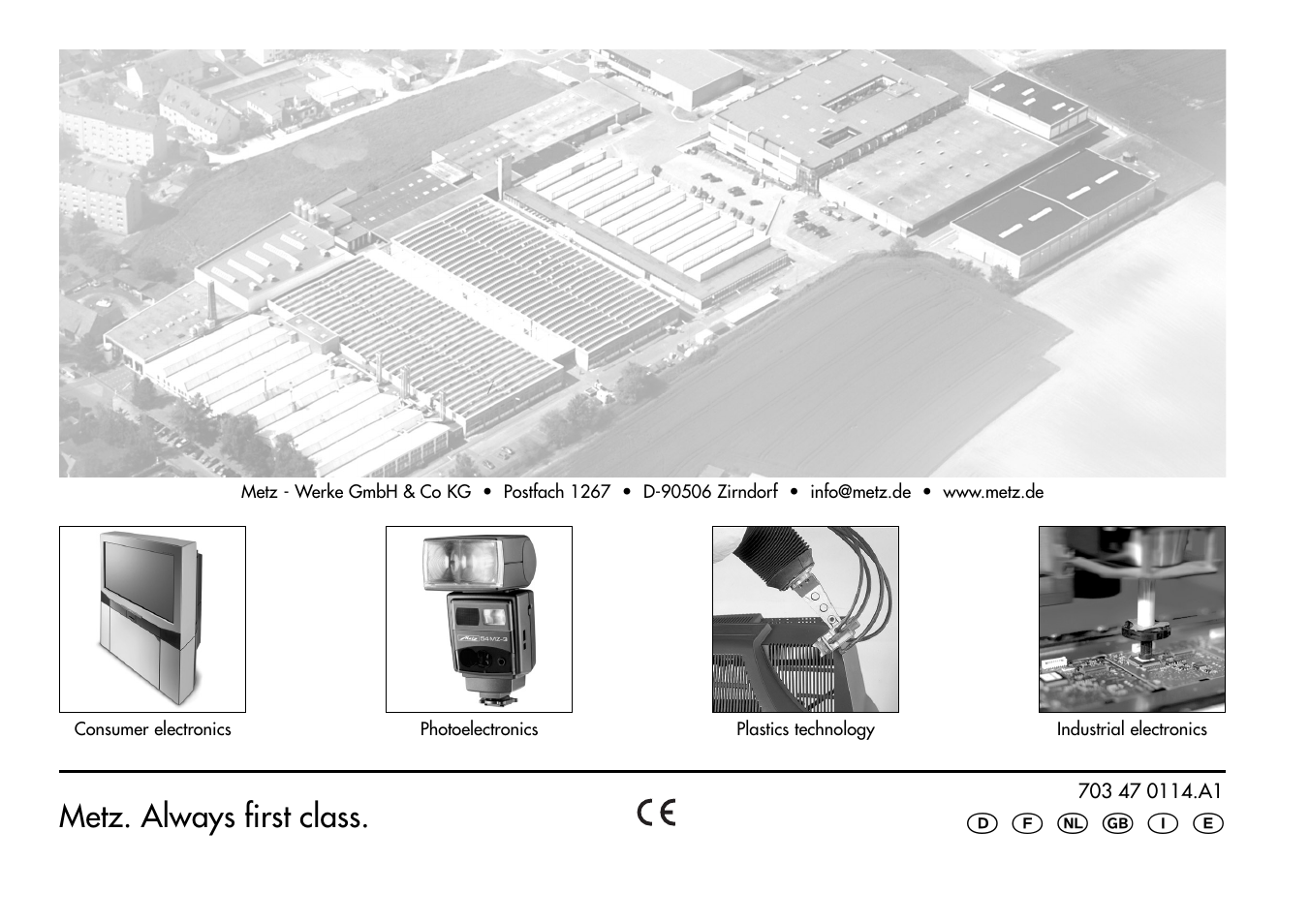 Metz. always first class | Metz Mecablitz 44 MZ-2 User Manual | Page 139 / 139
