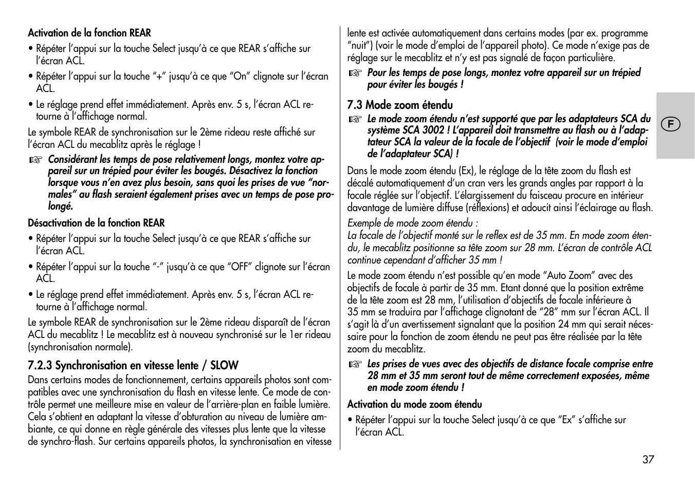 Metz Mecablitz 44 MZ-2 User Manual | Page 37 / 139