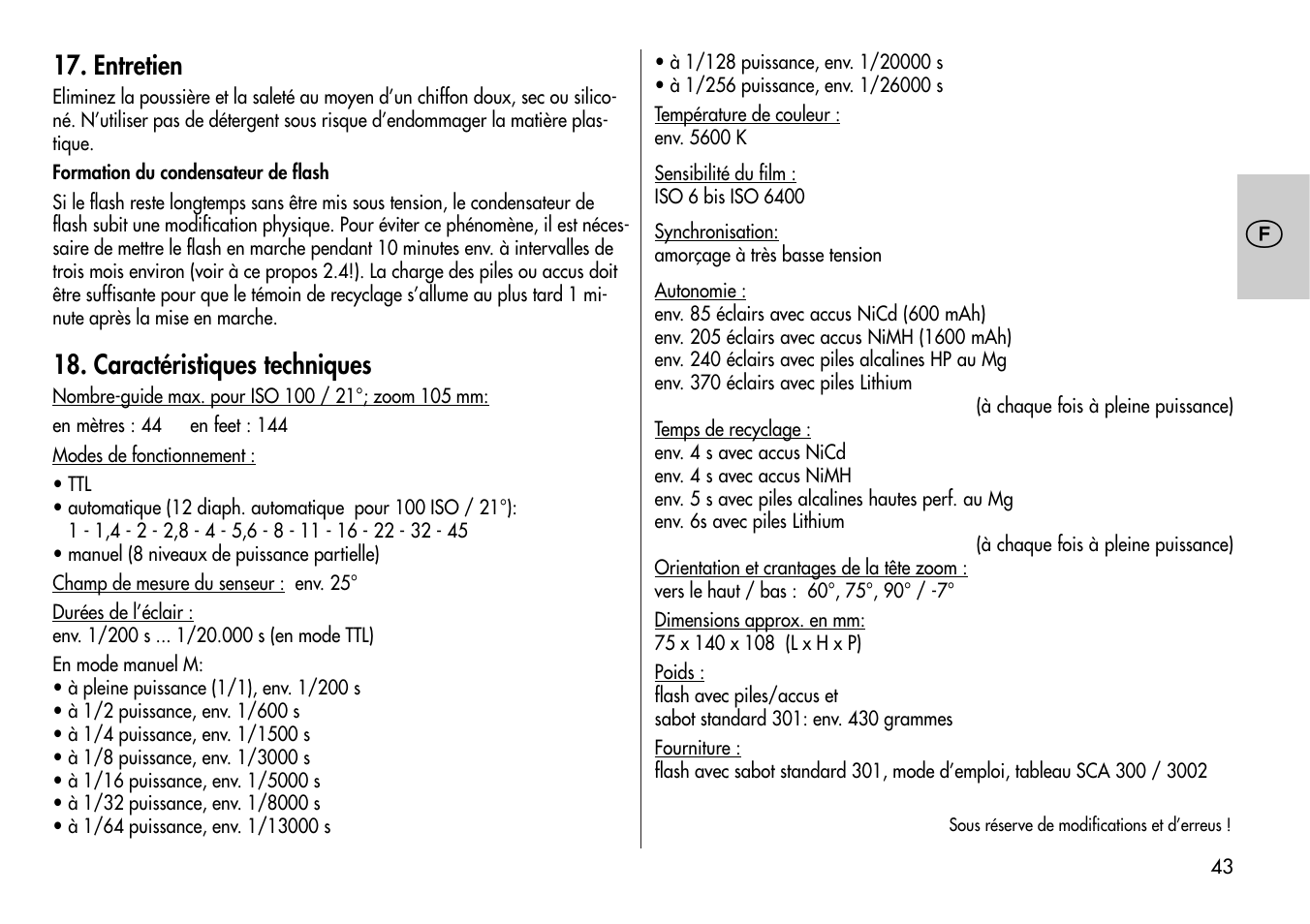 Metz Mecablitz 44 MZ-2 User Manual | Page 43 / 139