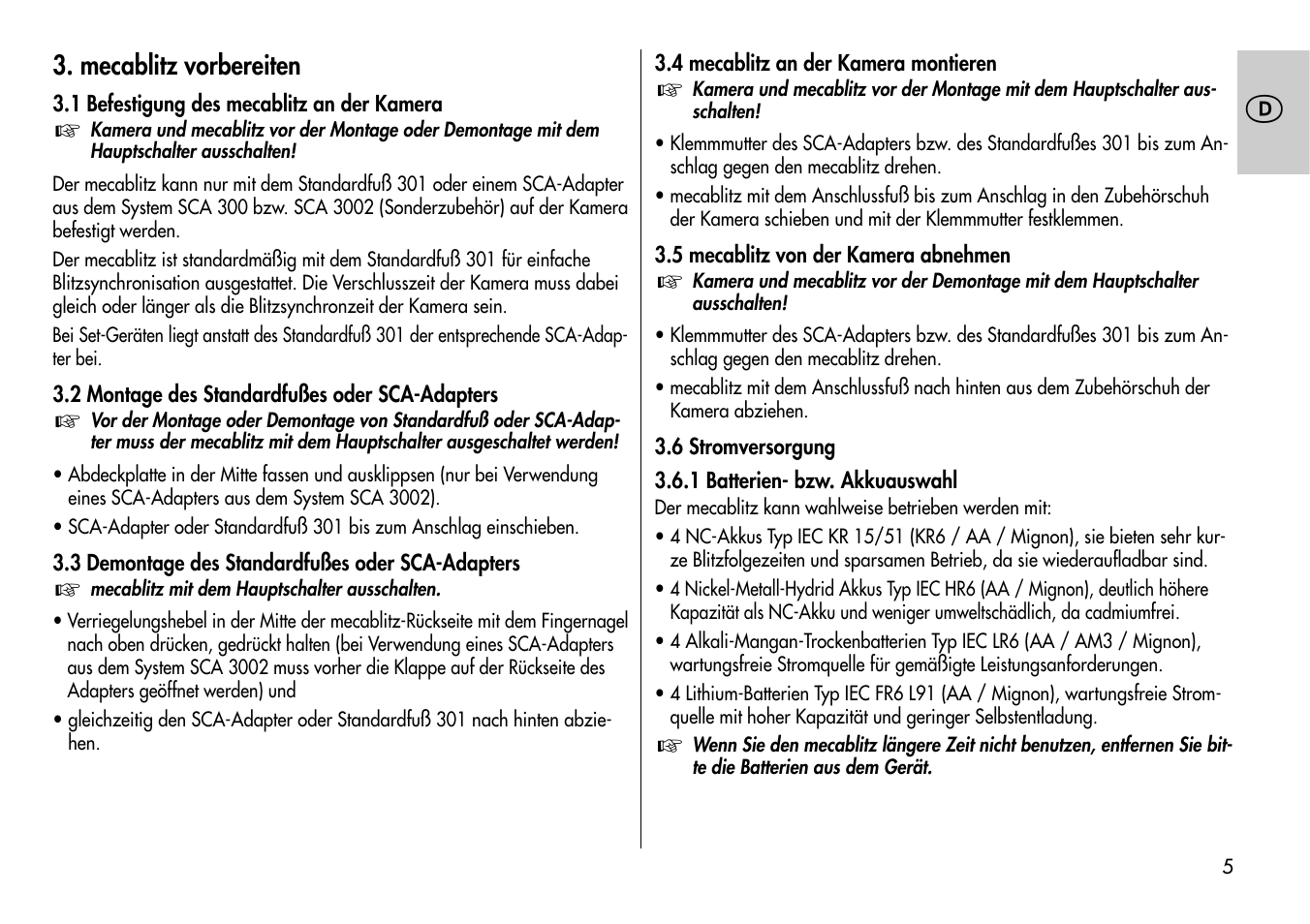 Metz Mecablitz 44 MZ-2 User Manual | Page 5 / 139