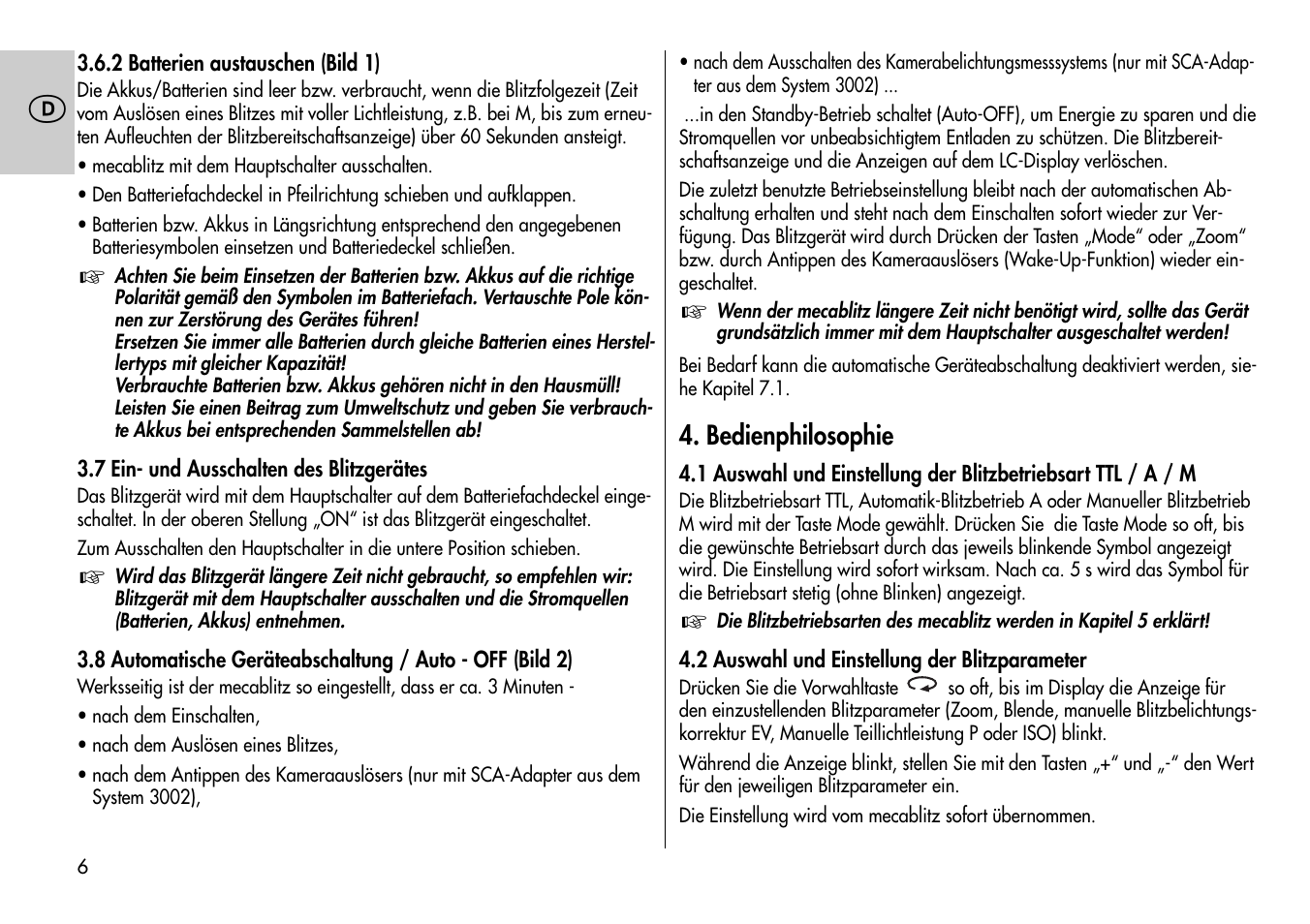 Metz Mecablitz 44 MZ-2 User Manual | Page 6 / 139