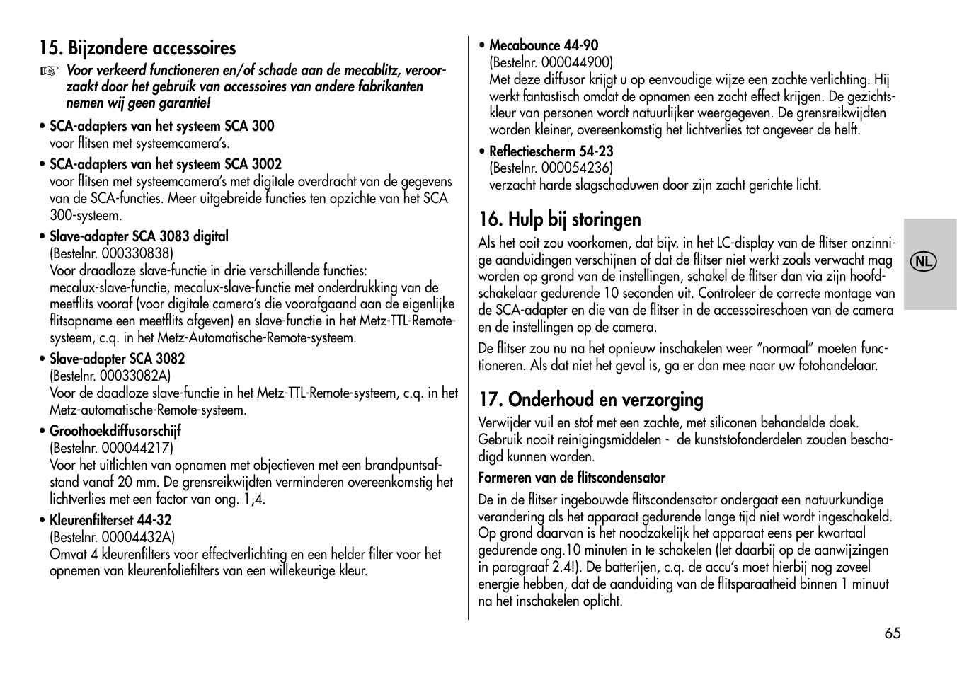 Metz Mecablitz 44 MZ-2 User Manual | Page 65 / 139