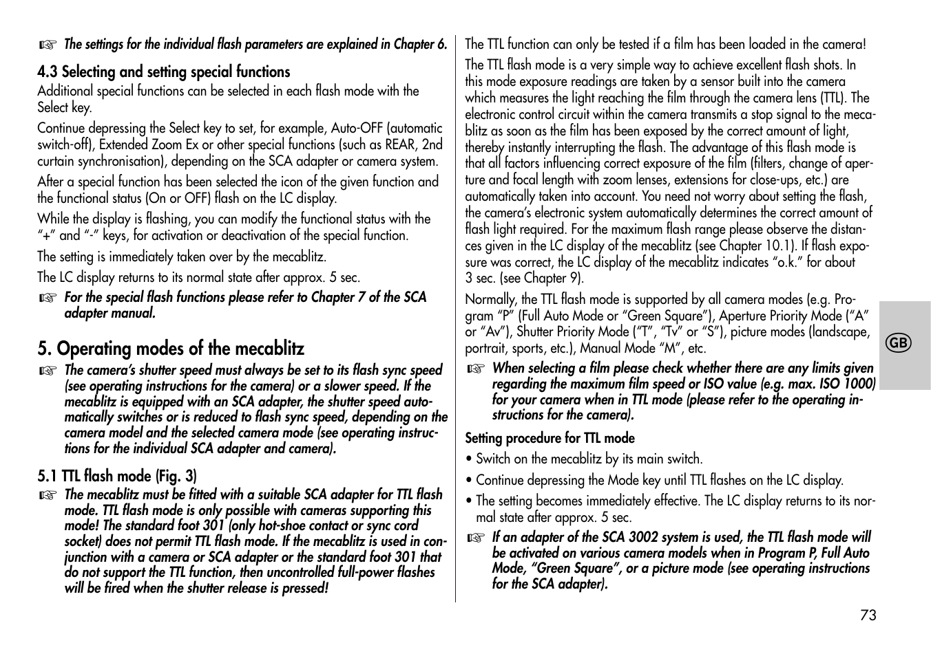Metz Mecablitz 44 MZ-2 User Manual | Page 73 / 139