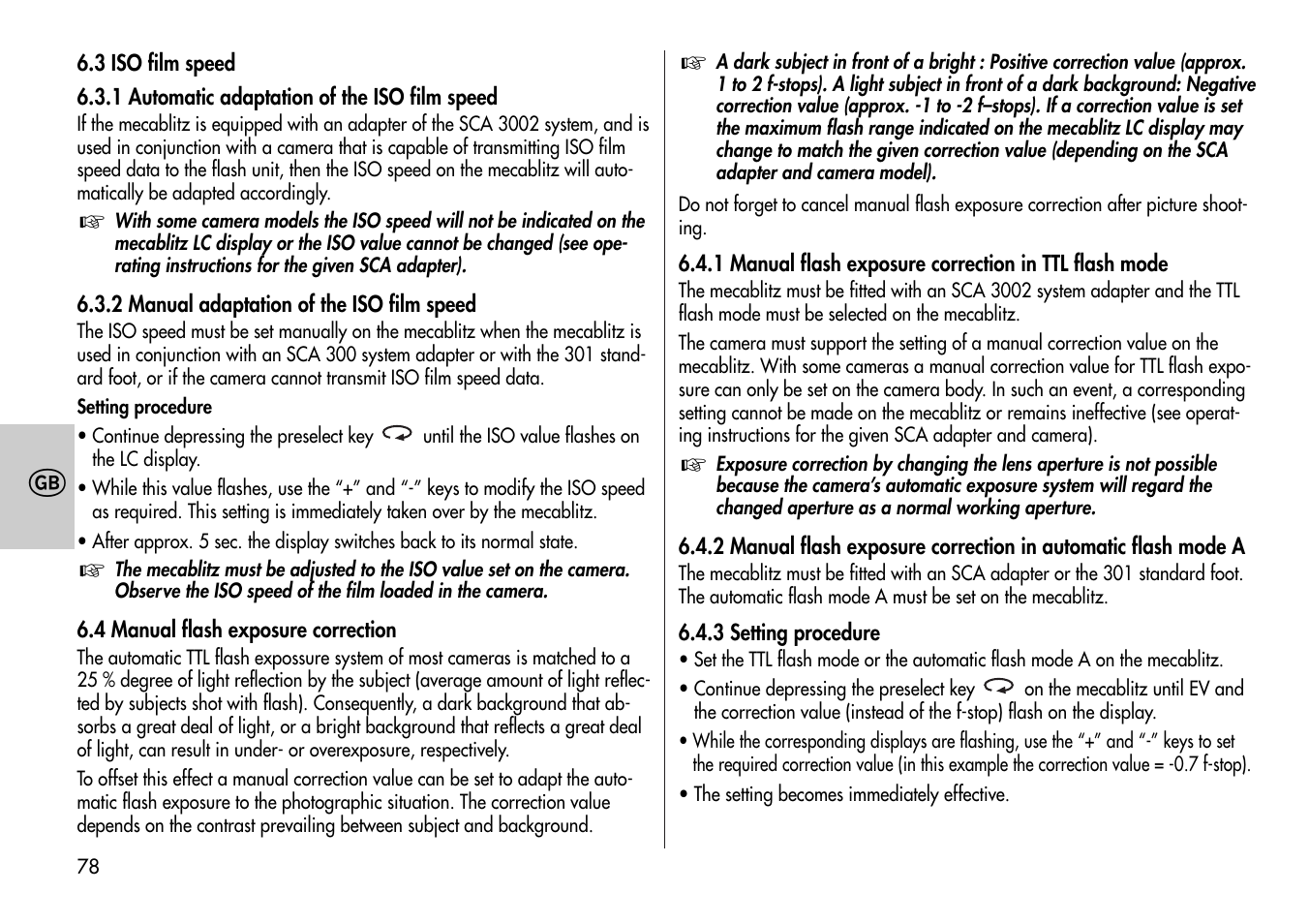 Metz Mecablitz 44 MZ-2 User Manual | Page 78 / 139