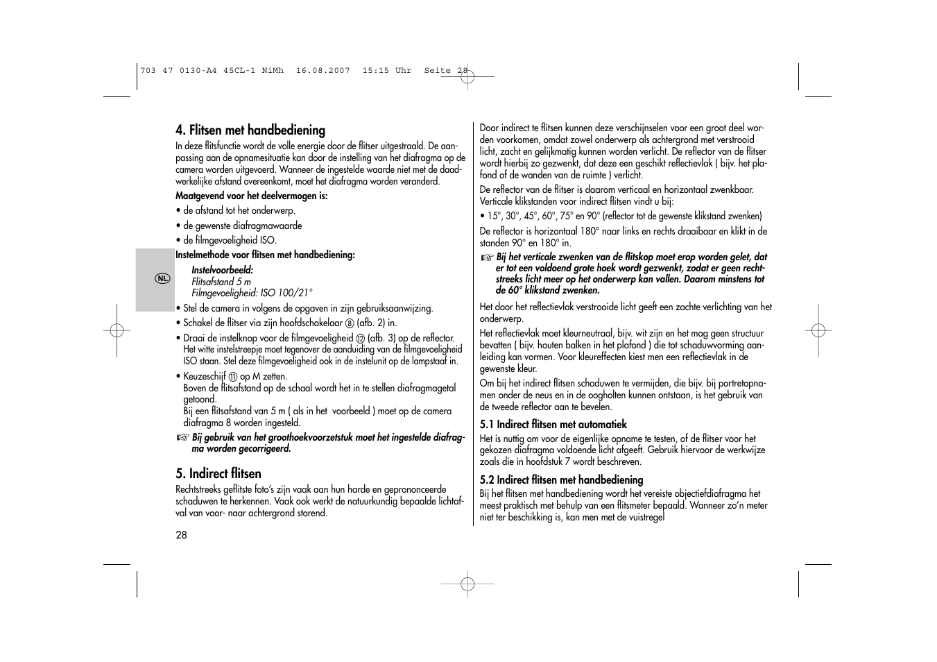 Metz MECABLITZ 45 CL-1 NiMH User Manual | Page 28 / 70