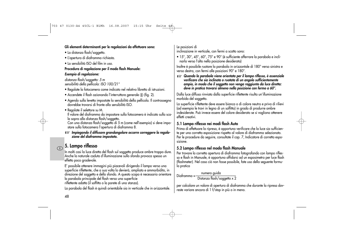 Metz MECABLITZ 45 CL-1 NiMH User Manual | Page 48 / 70