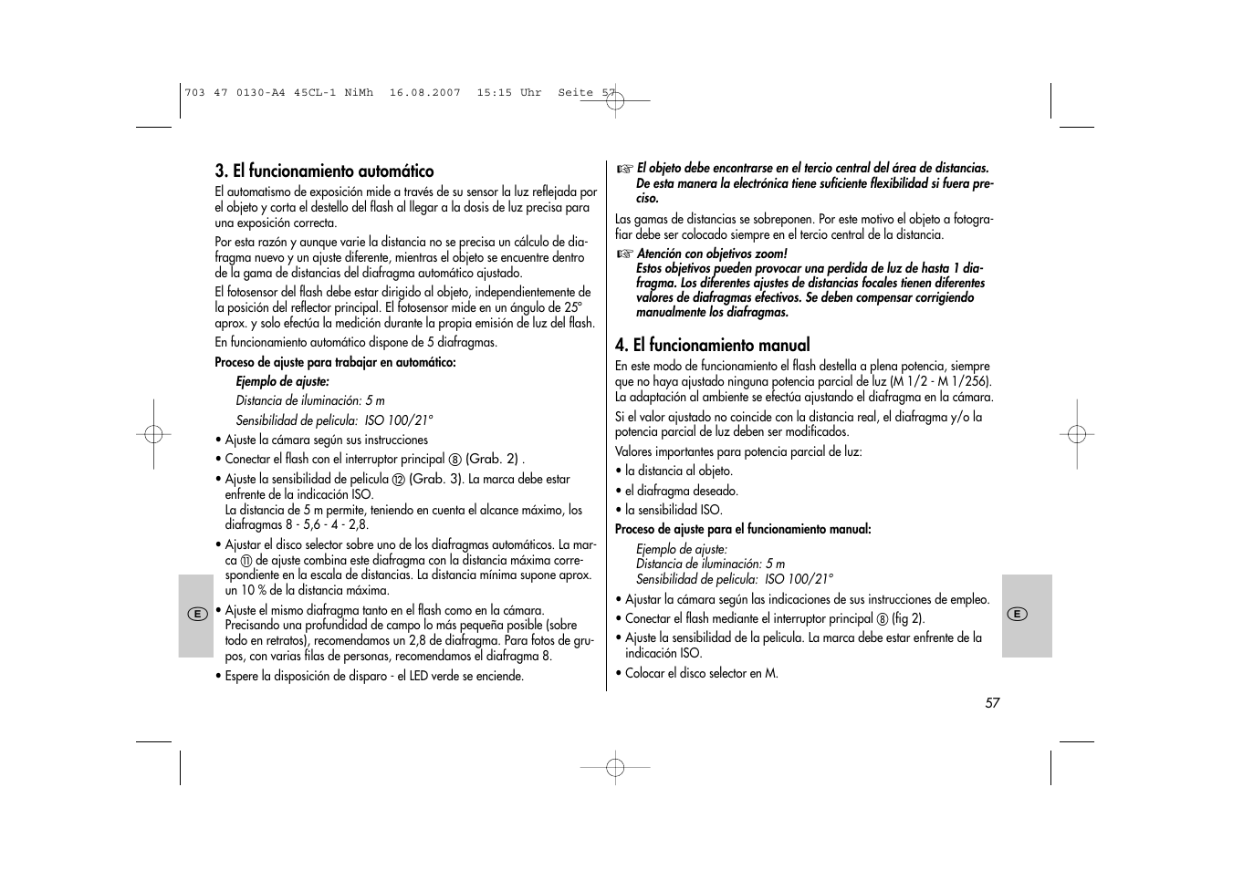 Metz MECABLITZ 45 CL-1 NiMH User Manual | Page 57 / 70