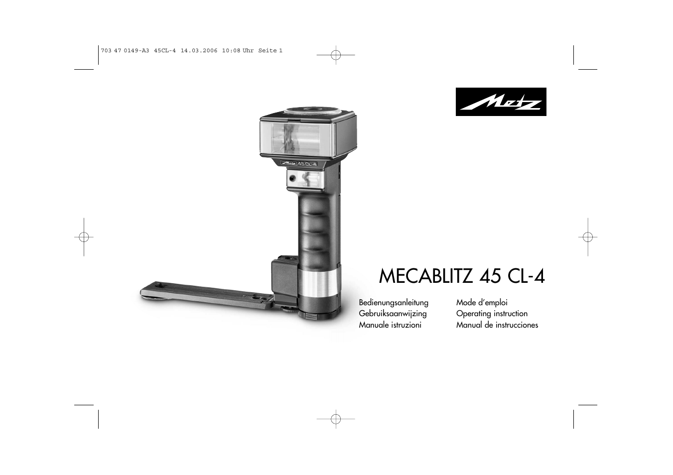 Metz Mecablitz 45 CL-4 User Manual | 84 pages