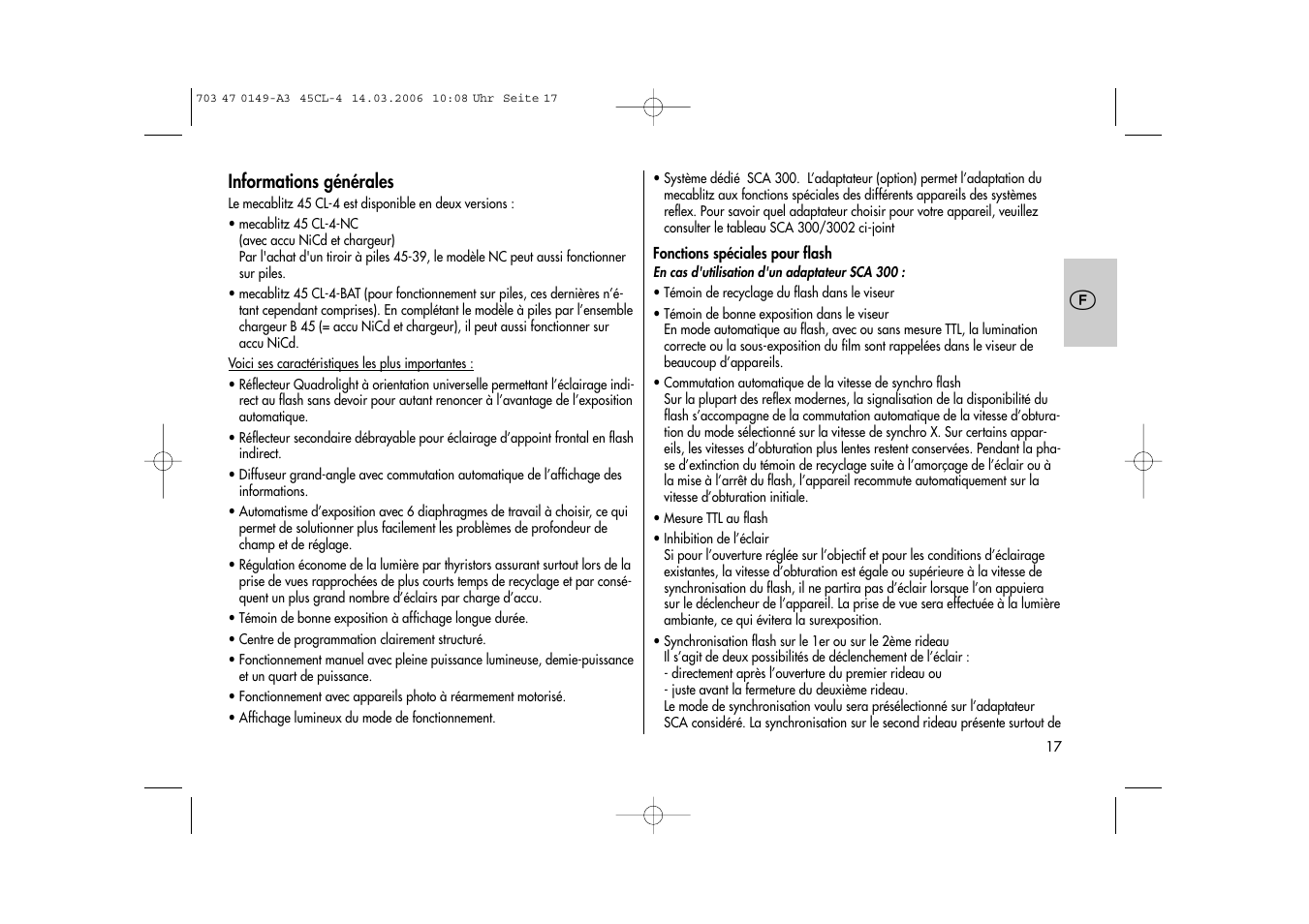 Metz Mecablitz 45 CL-4 User Manual | Page 17 / 84