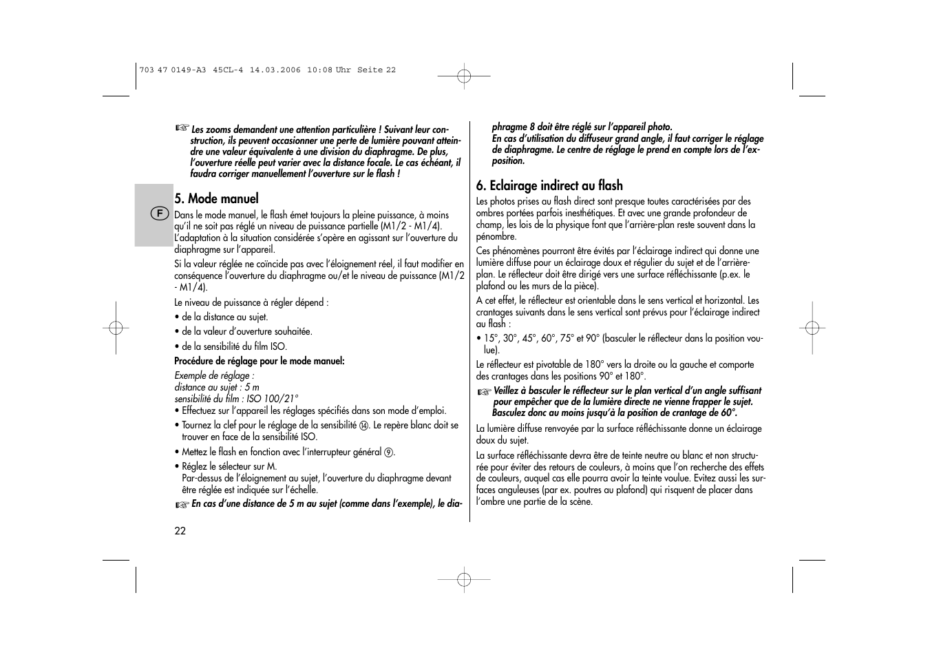 Metz Mecablitz 45 CL-4 User Manual | Page 22 / 84