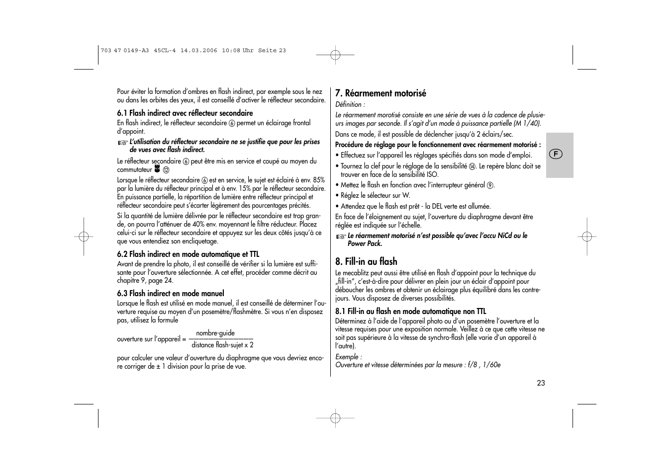 Metz Mecablitz 45 CL-4 User Manual | Page 23 / 84