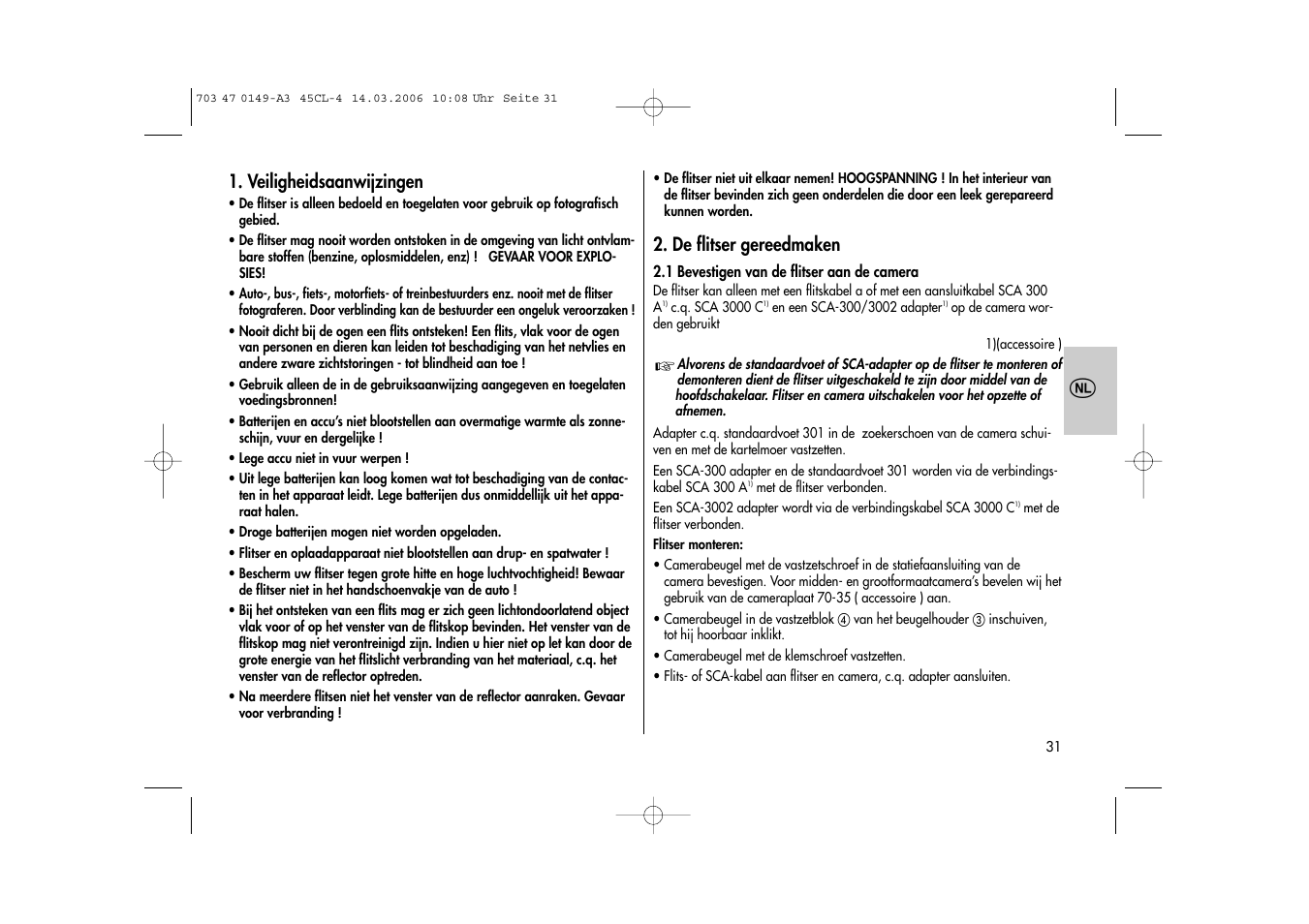 Metz Mecablitz 45 CL-4 User Manual | Page 31 / 84