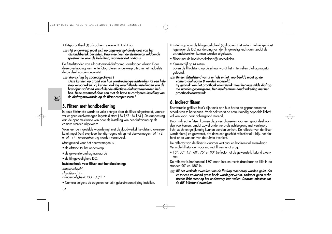 Metz Mecablitz 45 CL-4 User Manual | Page 34 / 84