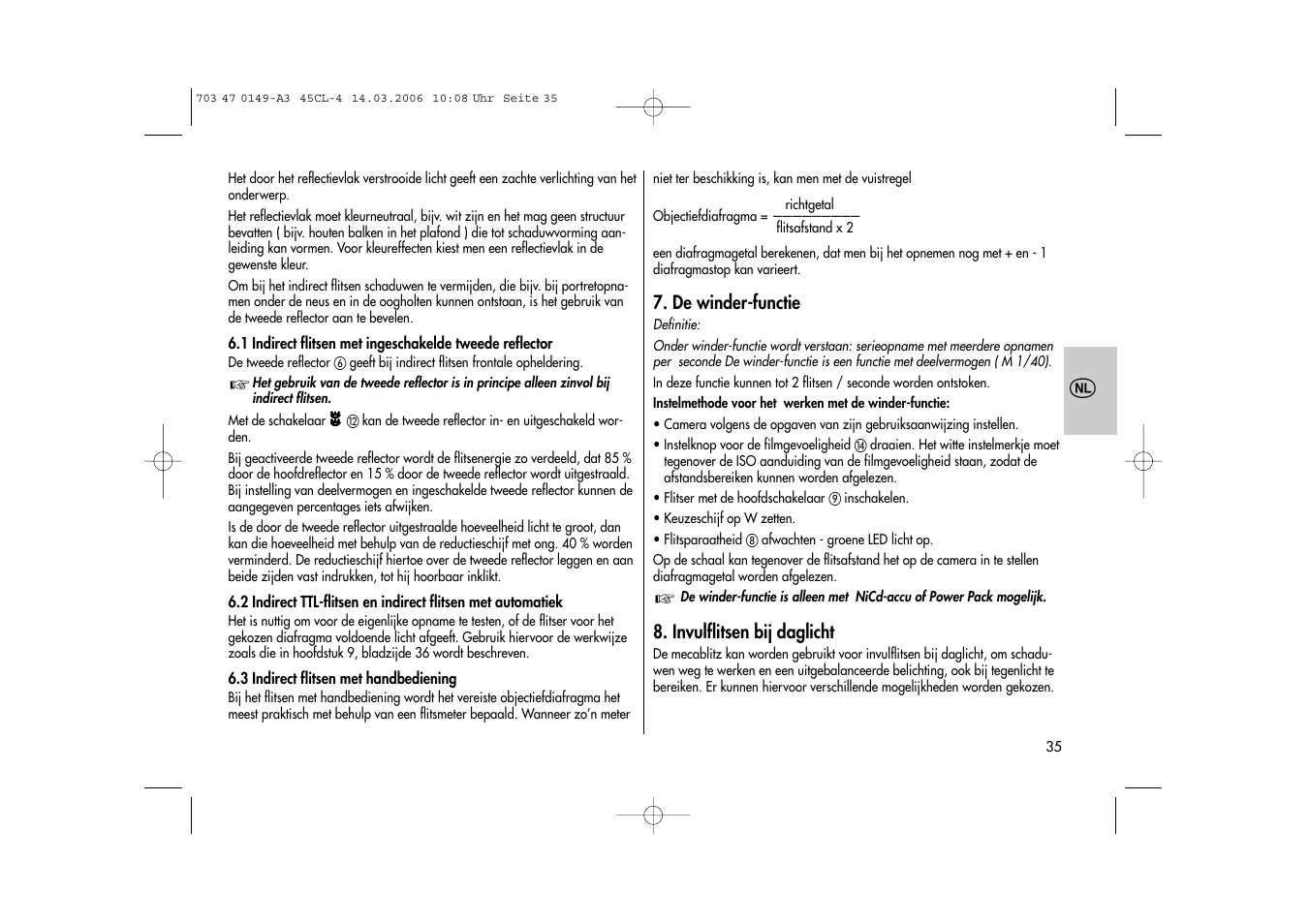 Metz Mecablitz 45 CL-4 User Manual | Page 35 / 84