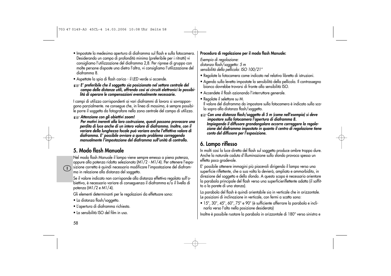 Metz Mecablitz 45 CL-4 User Manual | Page 58 / 84