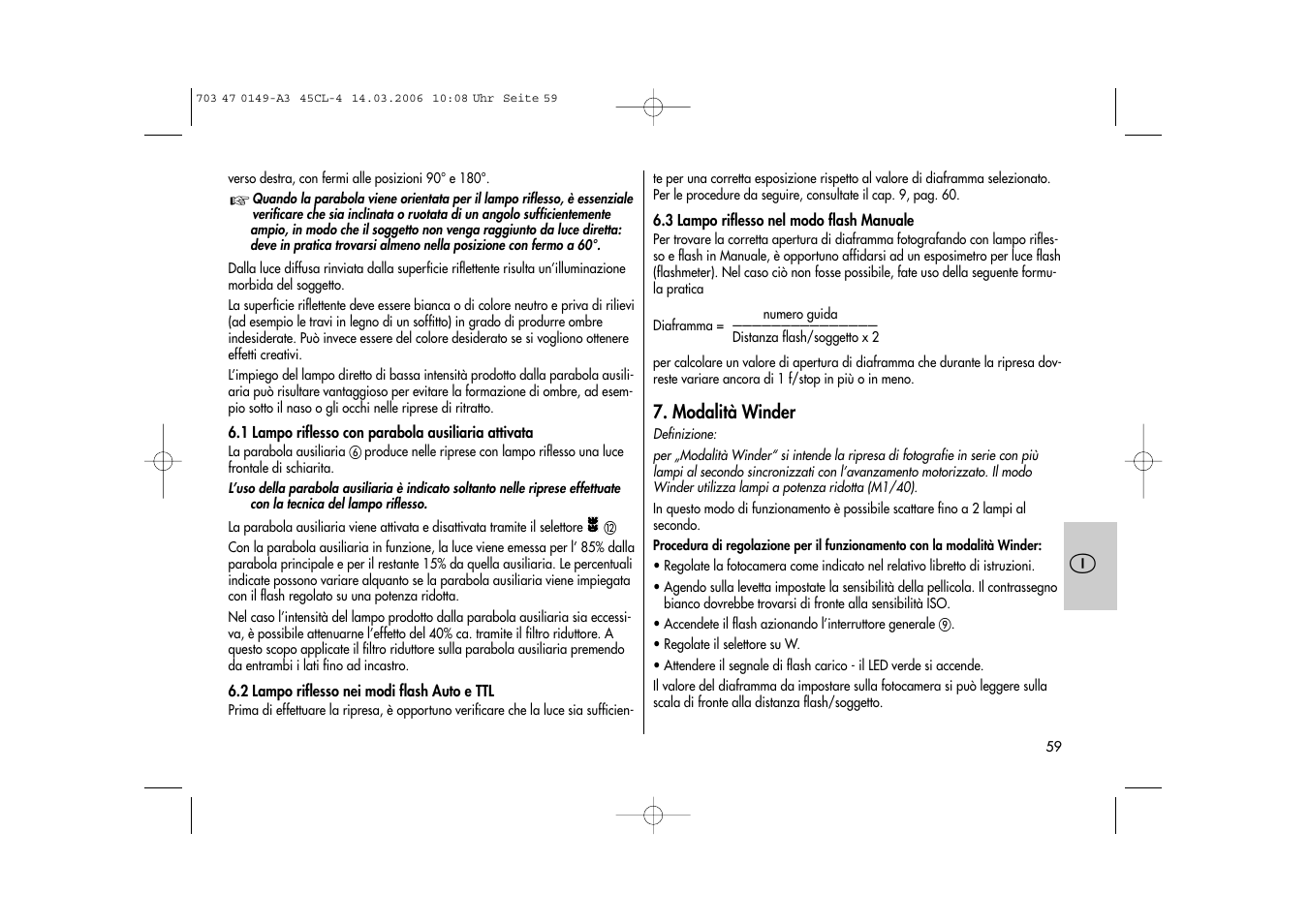 Metz Mecablitz 45 CL-4 User Manual | Page 59 / 84