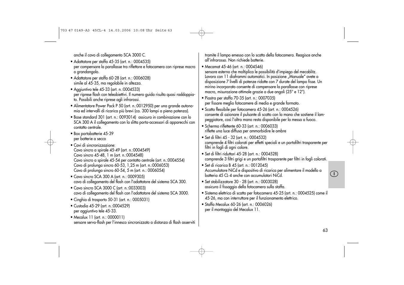 Metz Mecablitz 45 CL-4 User Manual | Page 63 / 84