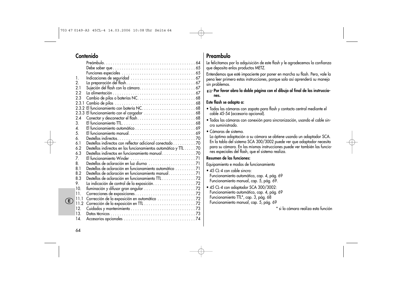 Metz Mecablitz 45 CL-4 User Manual | Page 64 / 84