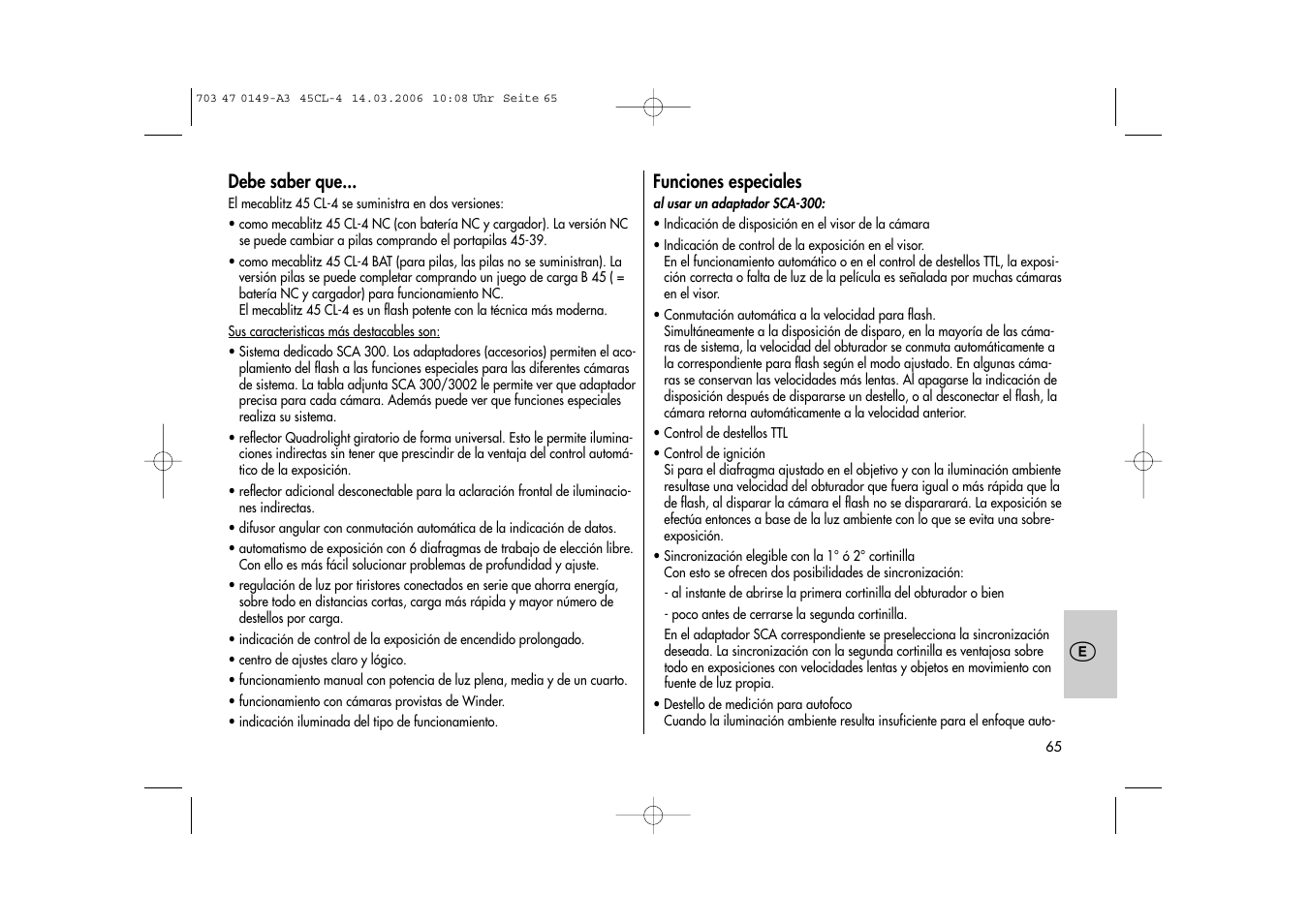 Metz Mecablitz 45 CL-4 User Manual | Page 65 / 84