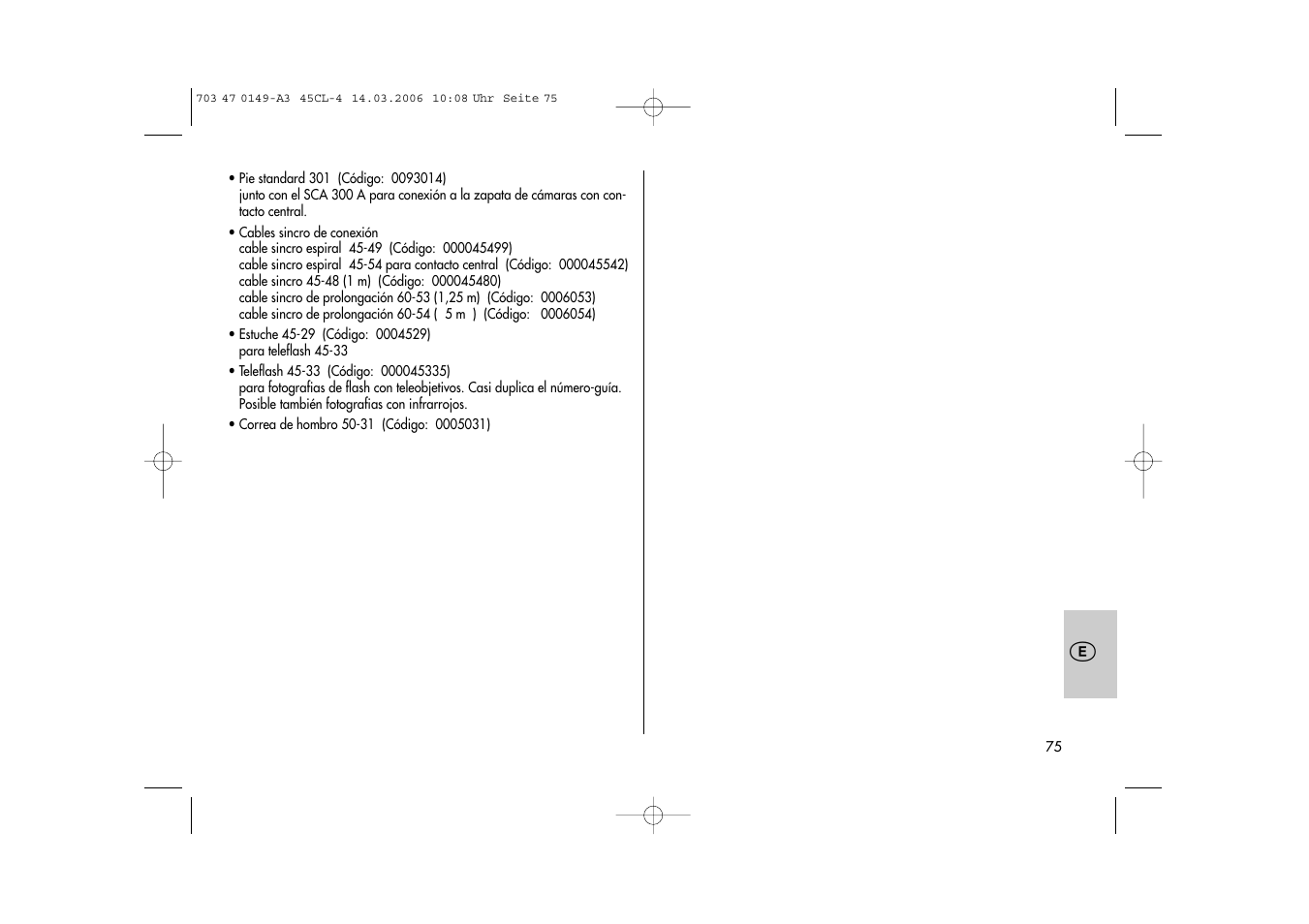 Metz Mecablitz 45 CL-4 User Manual | Page 75 / 84