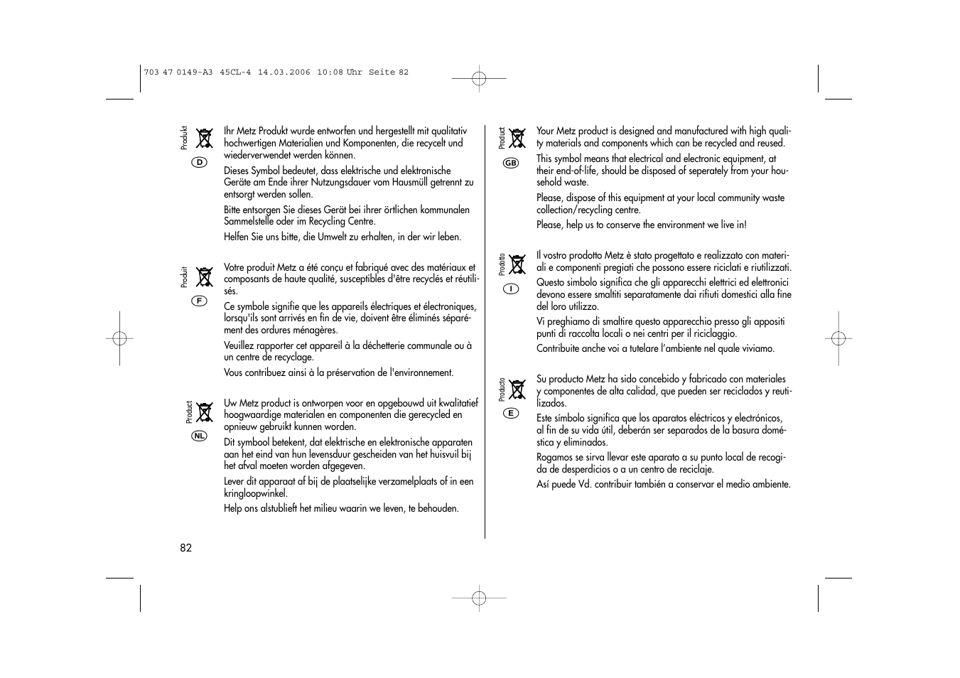 Metz Mecablitz 45 CL-4 User Manual | Page 82 / 84