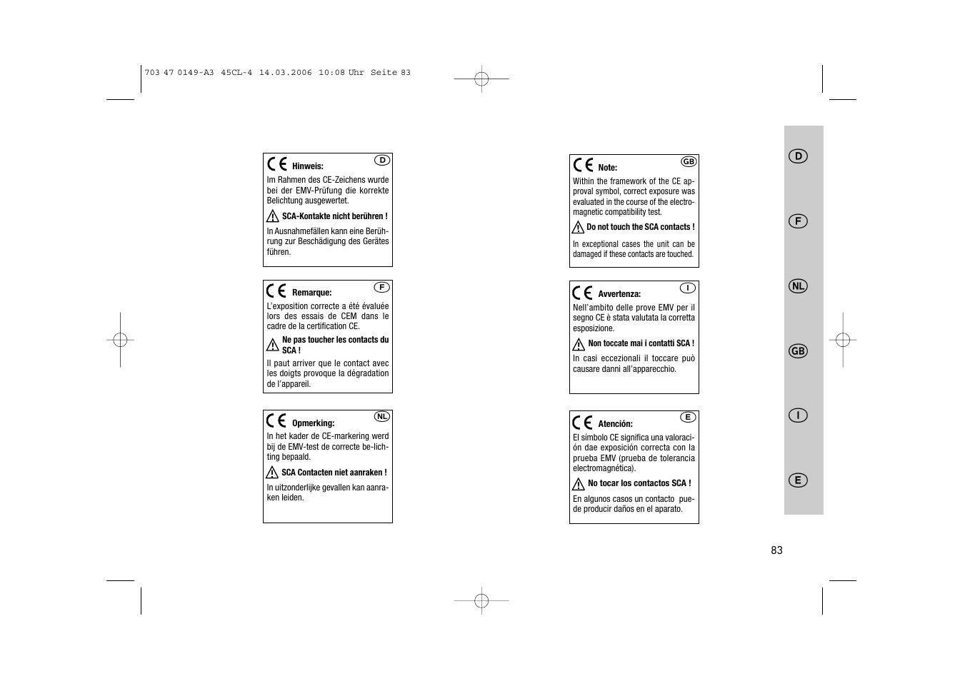 Metz Mecablitz 45 CL-4 User Manual | Page 83 / 84