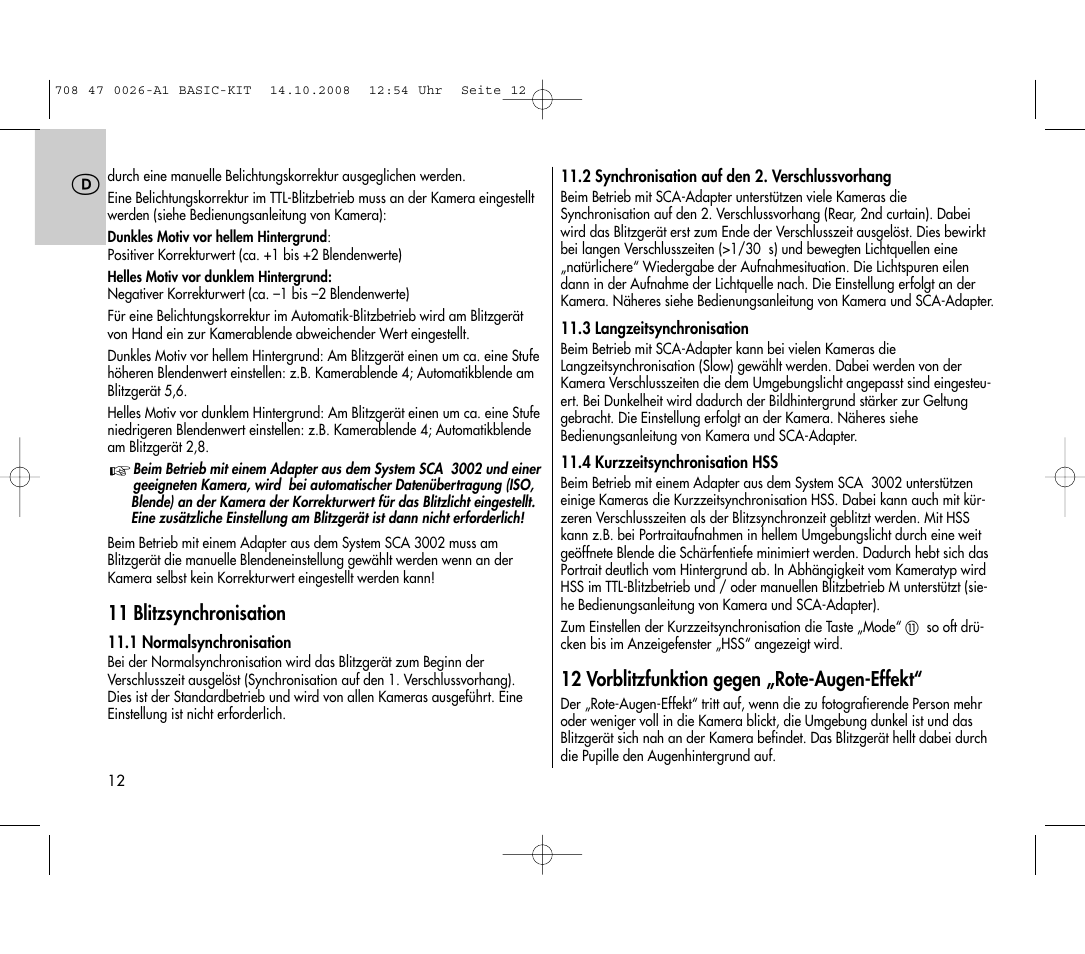 Metz MECABLITZ 45 CL-4 digital BASIC_KIT User Manual | Page 12 / 104