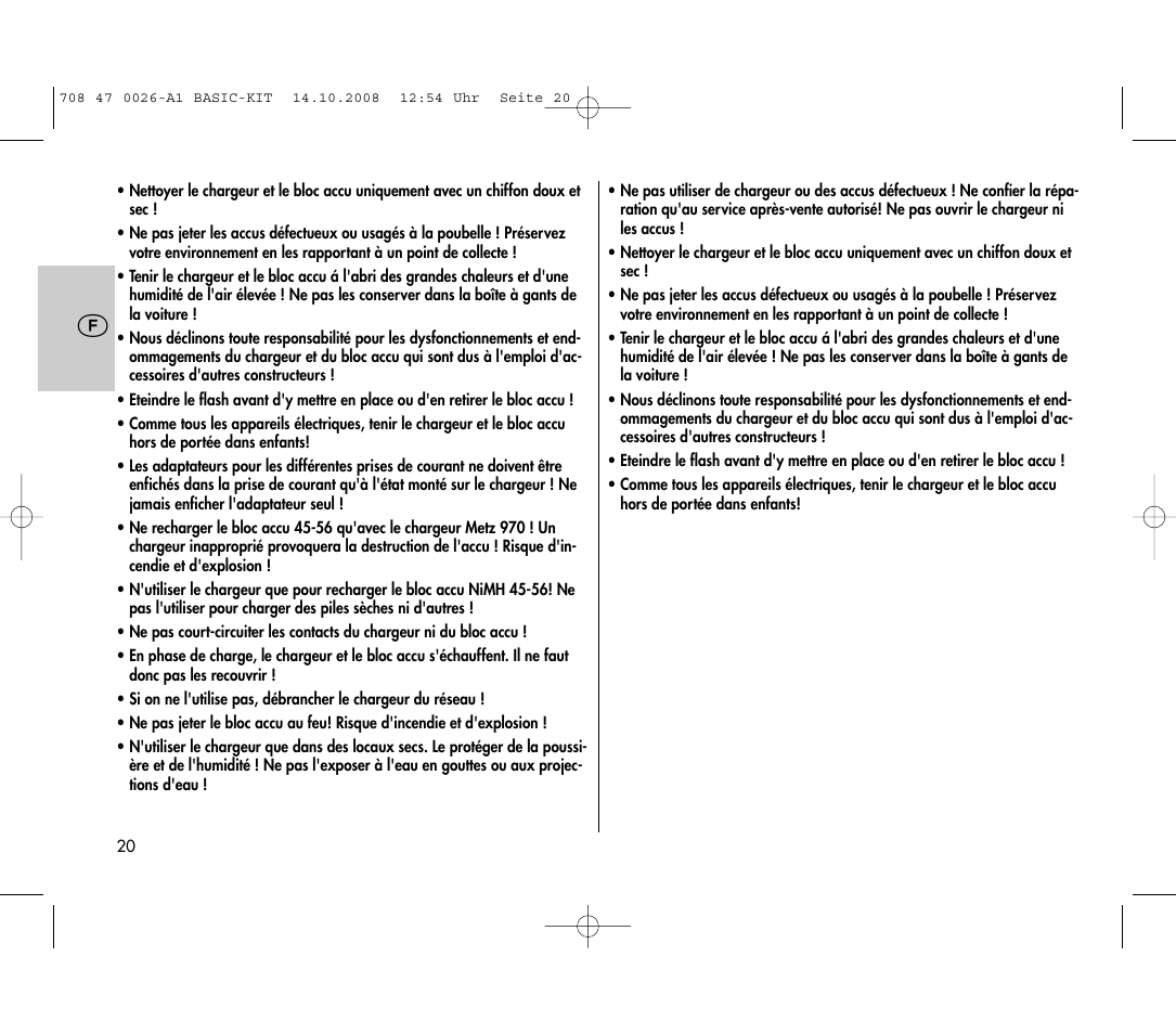 Metz MECABLITZ 45 CL-4 digital BASIC_KIT User Manual | Page 20 / 104