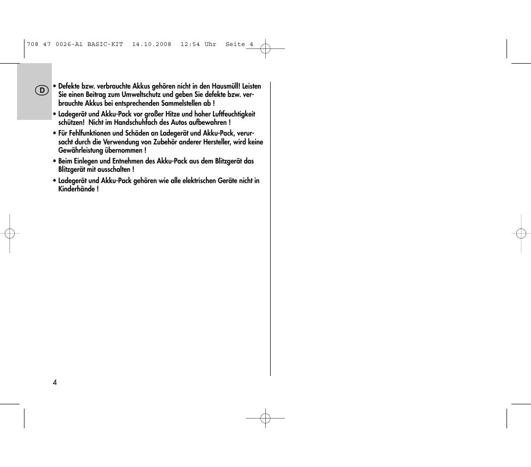 Metz MECABLITZ 45 CL-4 digital BASIC_KIT User Manual | Page 4 / 104