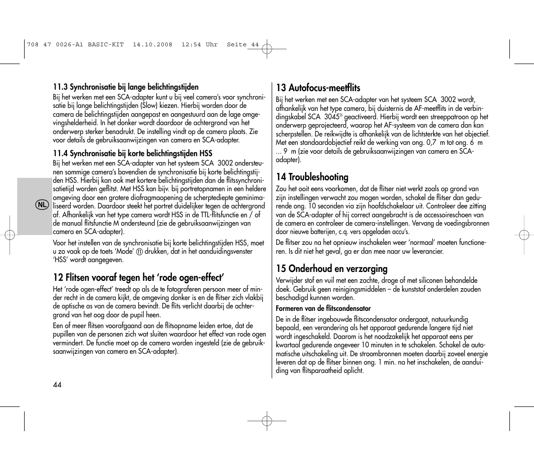 Metz MECABLITZ 45 CL-4 digital BASIC_KIT User Manual | Page 44 / 104