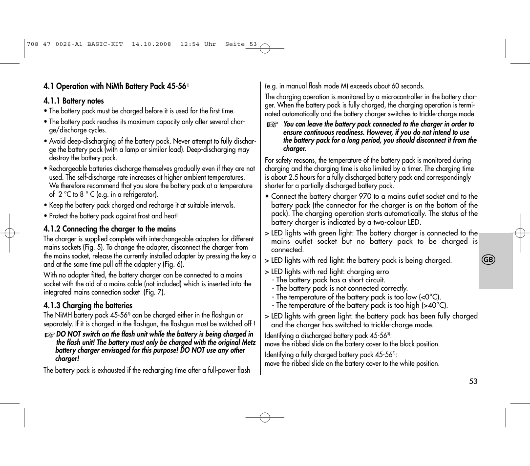 Metz MECABLITZ 45 CL-4 digital BASIC_KIT User Manual | Page 53 / 104