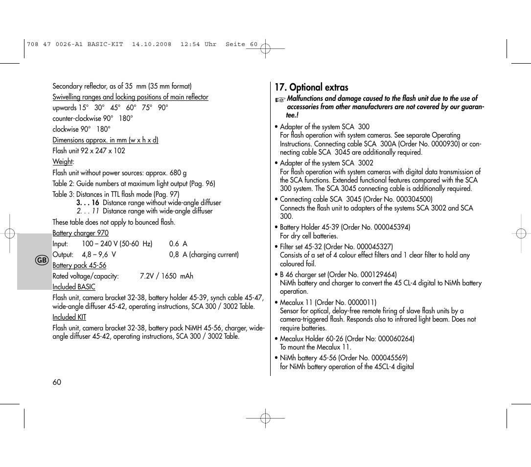 Metz MECABLITZ 45 CL-4 digital BASIC_KIT User Manual | Page 60 / 104