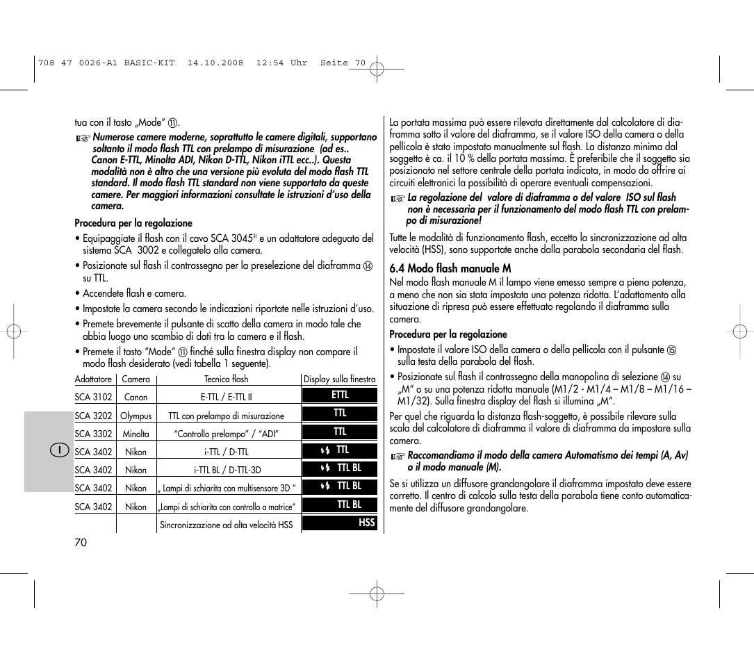 Metz MECABLITZ 45 CL-4 digital BASIC_KIT User Manual | Page 70 / 104