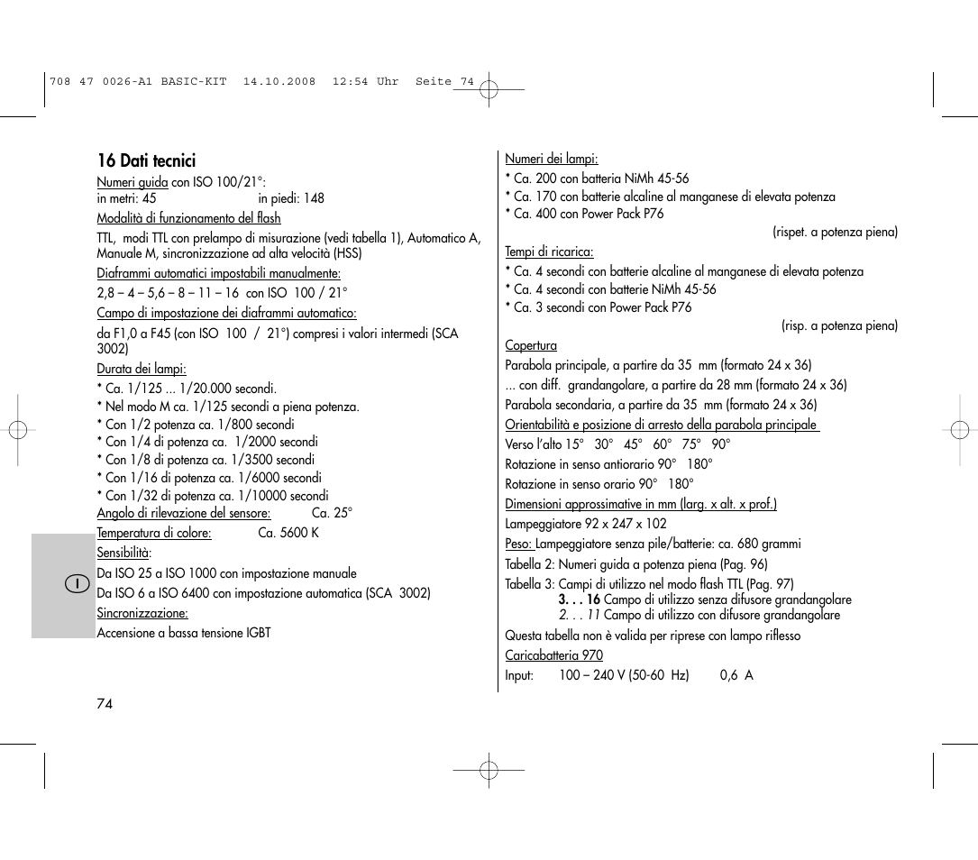 Metz MECABLITZ 45 CL-4 digital BASIC_KIT User Manual | Page 74 / 104