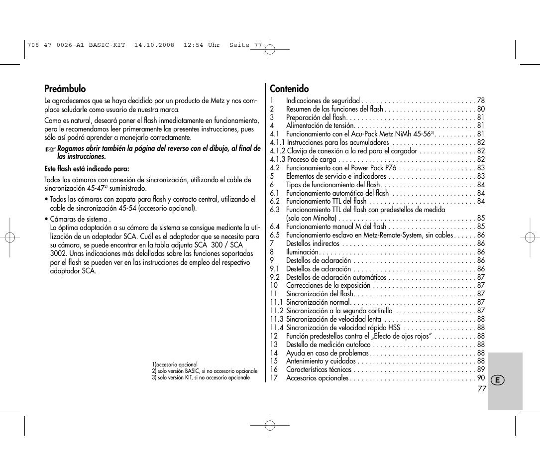 Metz MECABLITZ 45 CL-4 digital BASIC_KIT User Manual | Page 77 / 104