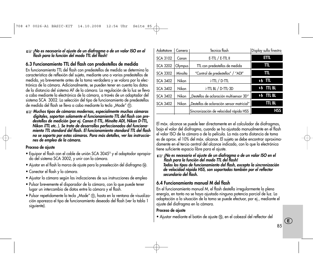Metz MECABLITZ 45 CL-4 digital BASIC_KIT User Manual | Page 85 / 104