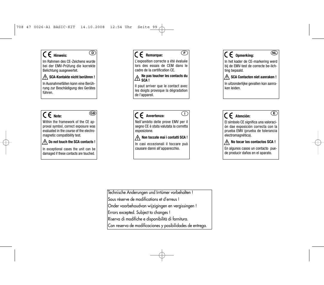 Metz MECABLITZ 45 CL-4 digital BASIC_KIT User Manual | Page 99 / 104
