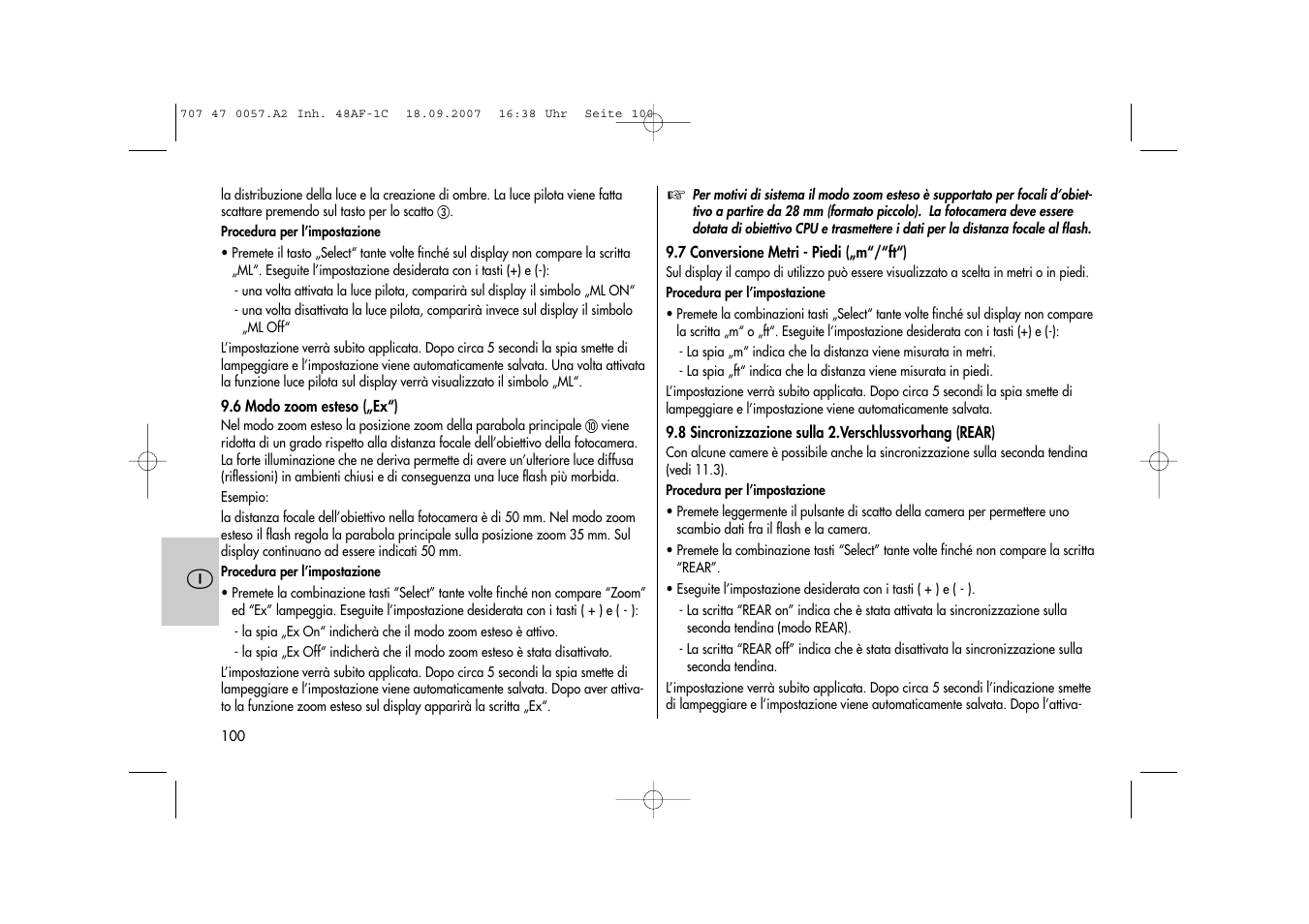 Metz MECABLITZ 48 AF-1 digital Canon User Manual | Page 100 / 136