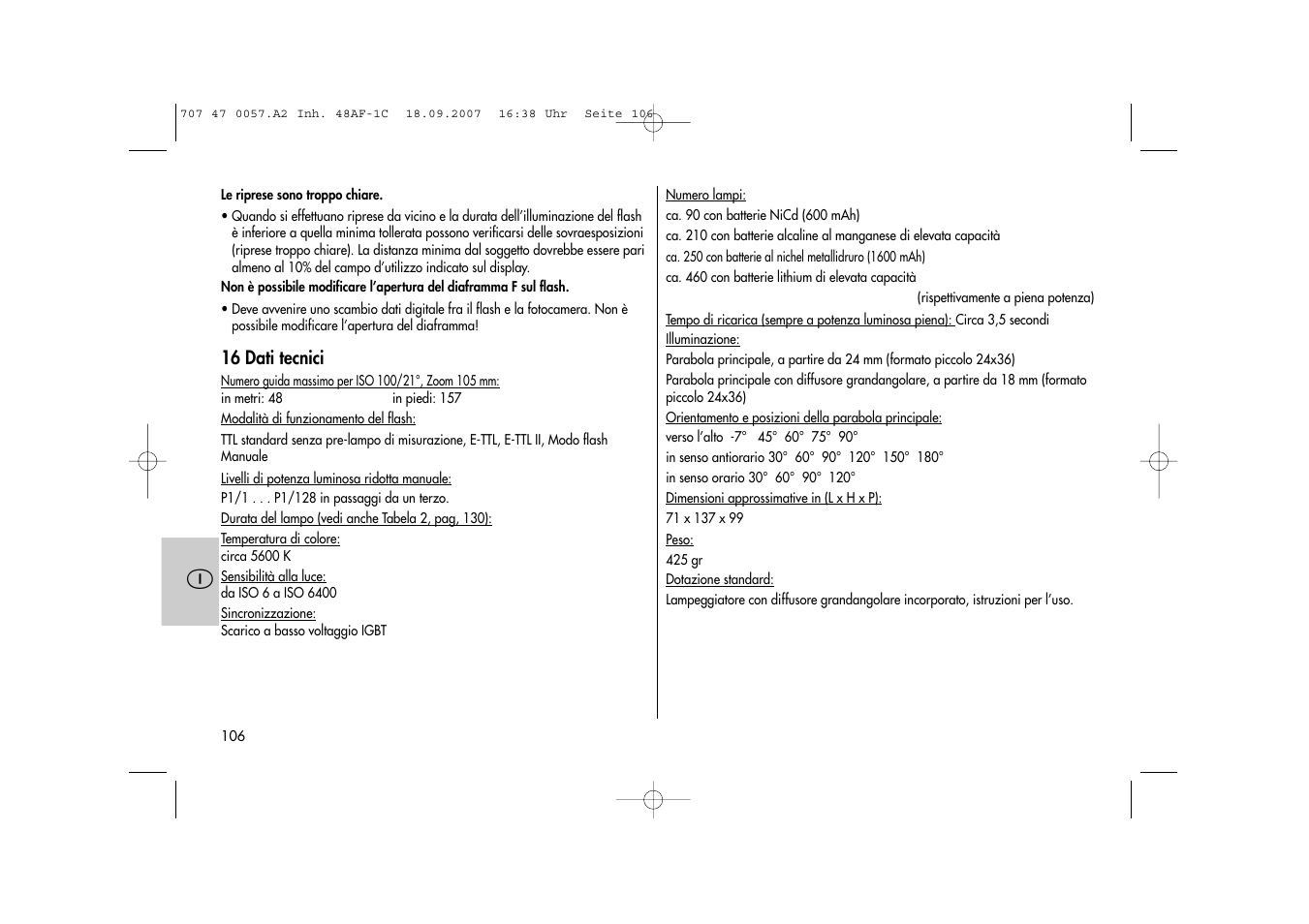 Metz MECABLITZ 48 AF-1 digital Canon User Manual | Page 106 / 136